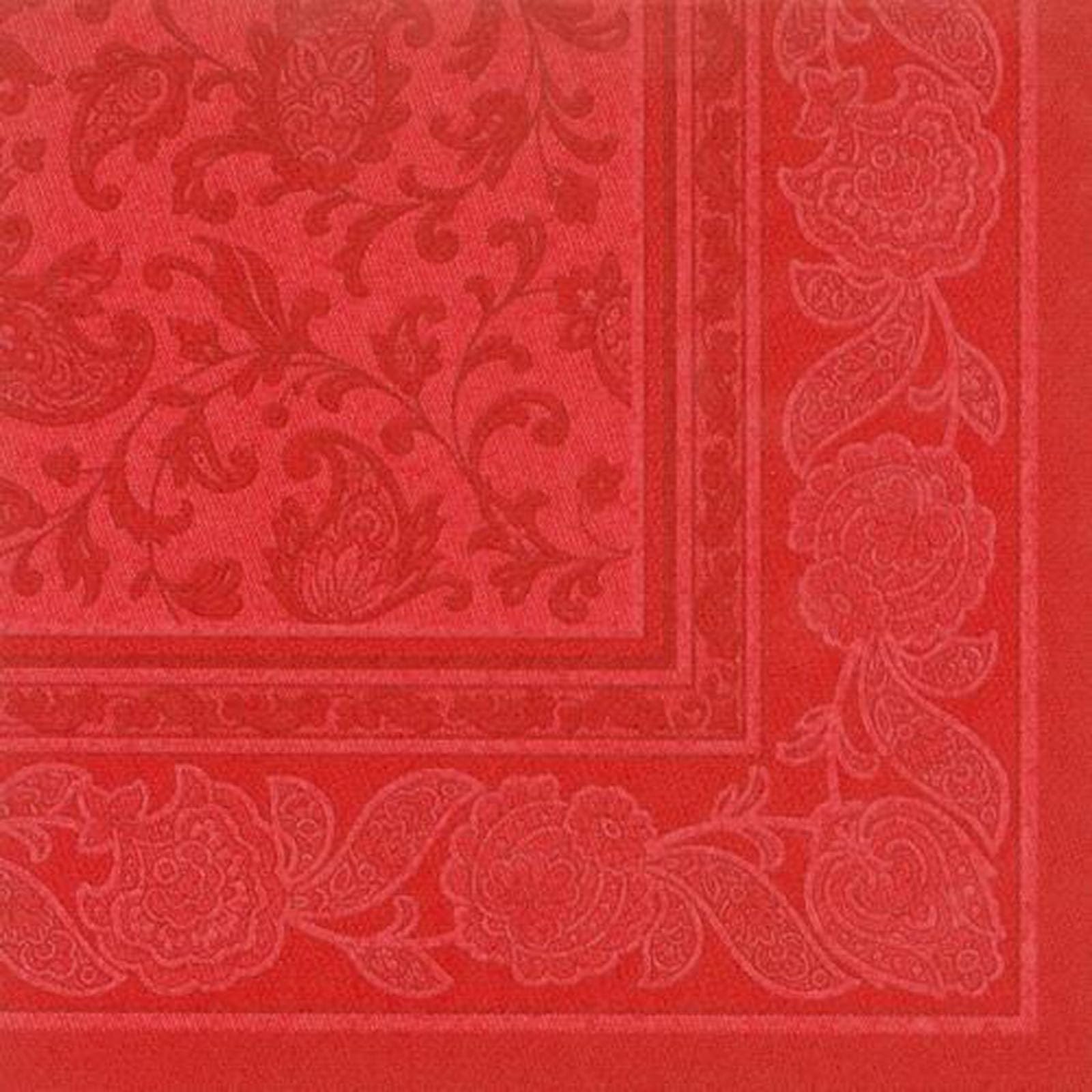 PAPSTAR 250 Premium Servietten ROYAL Collection 1/4-Falz 40 cm x 40 cm rot Ornaments hochwertig