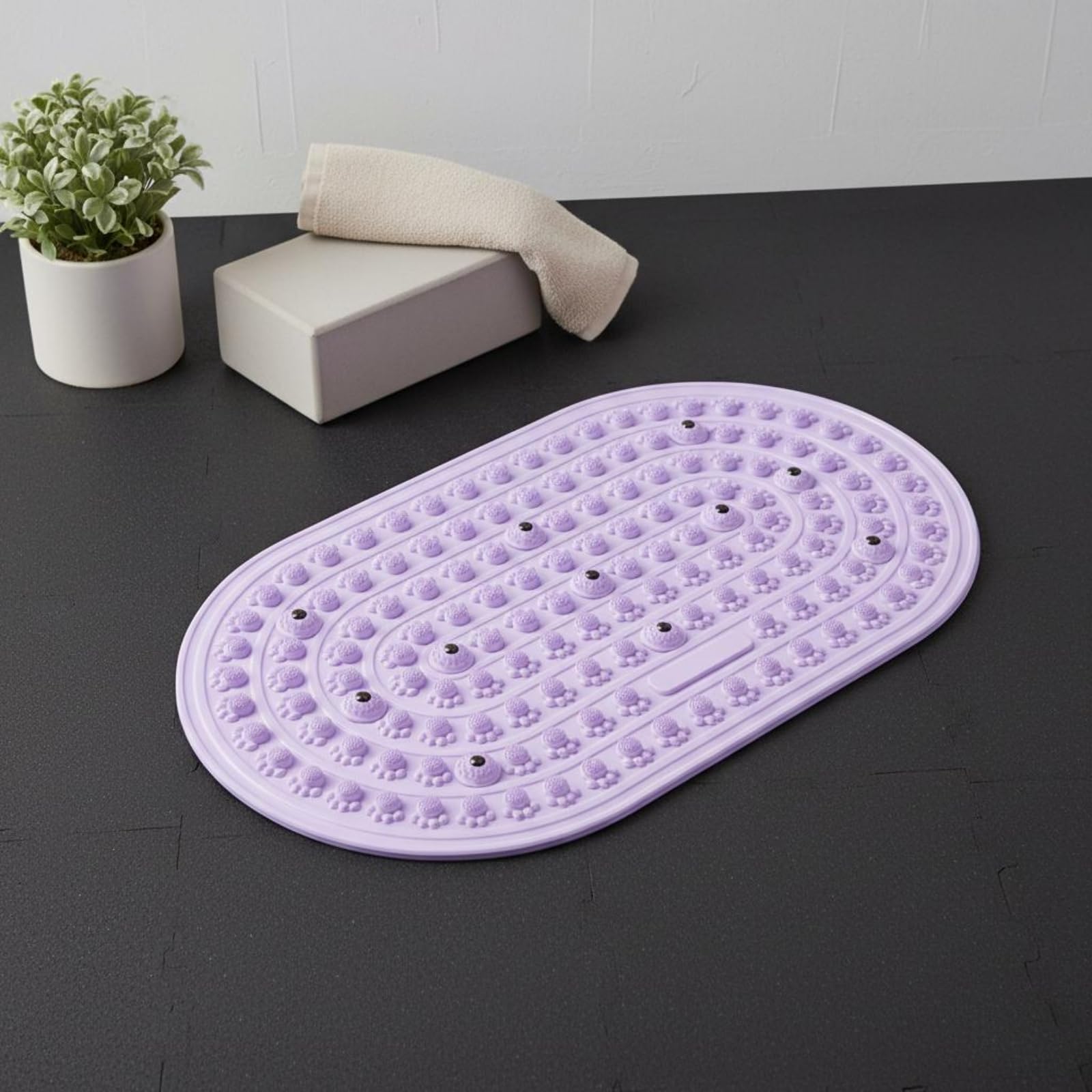 predolo Fußreflexzonen-Matte rutschfest Akupressur-Fußmatte weich Fußsohlen-Massagepad für zuhause, training, stretching, Grün