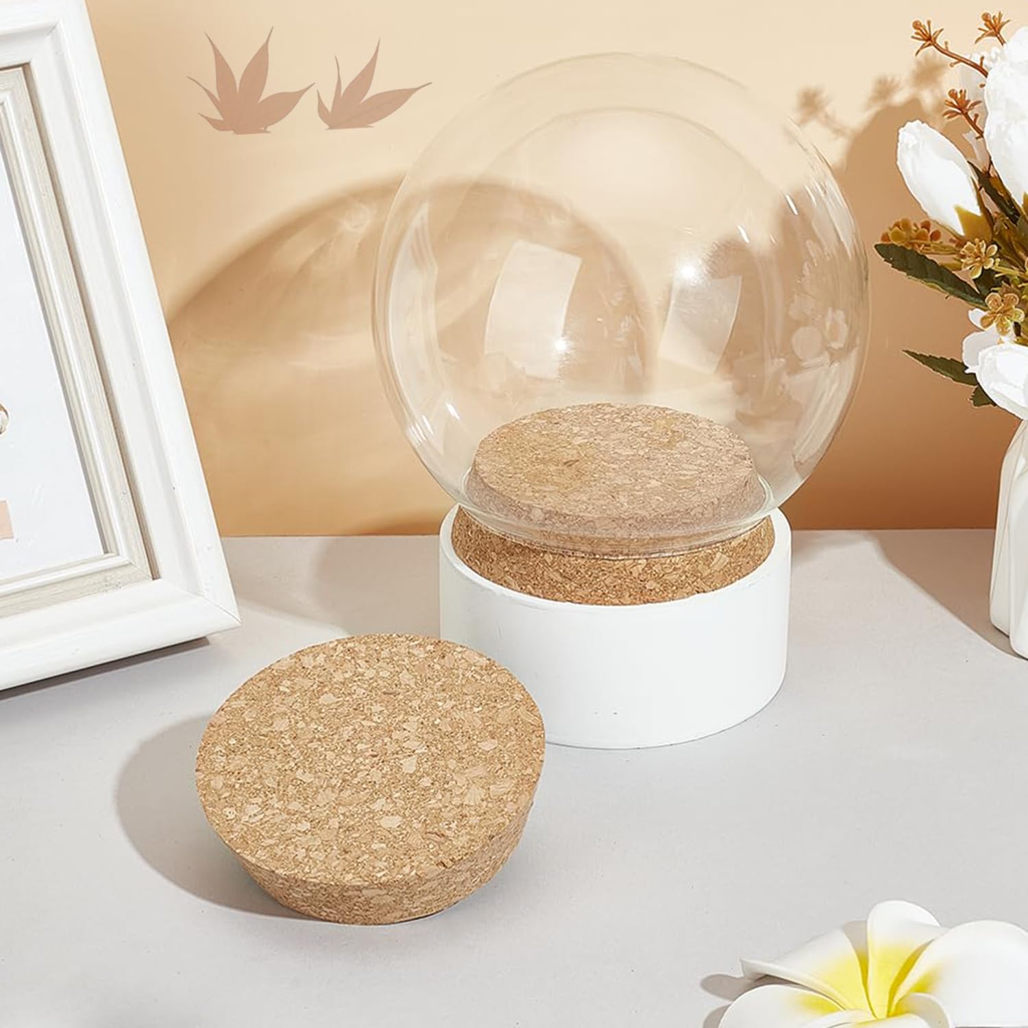 2 Tapones de Corcho Cónicos, 110x90mm, Tapones de Corcho Grandes, Vino Corcho de Tarro 3 Cm Grosor para Botella de Vino, Garrafas, Cerámica, Botella de Vidrio de Cerveza, 3cm de Espesor (2)