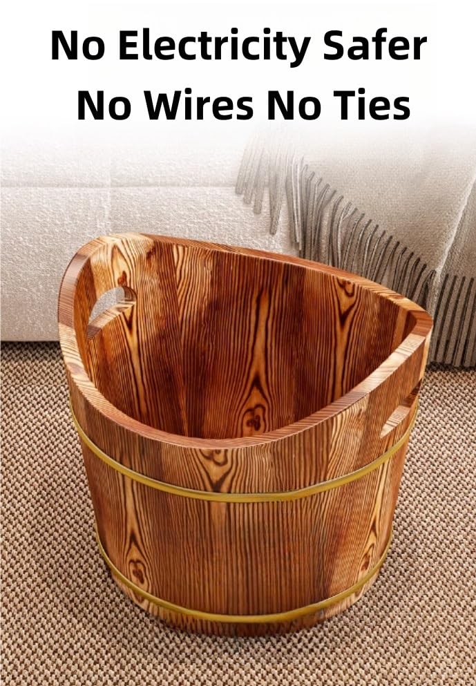 Lavadero de pies de madera maciza Wcxixo miniatura 2