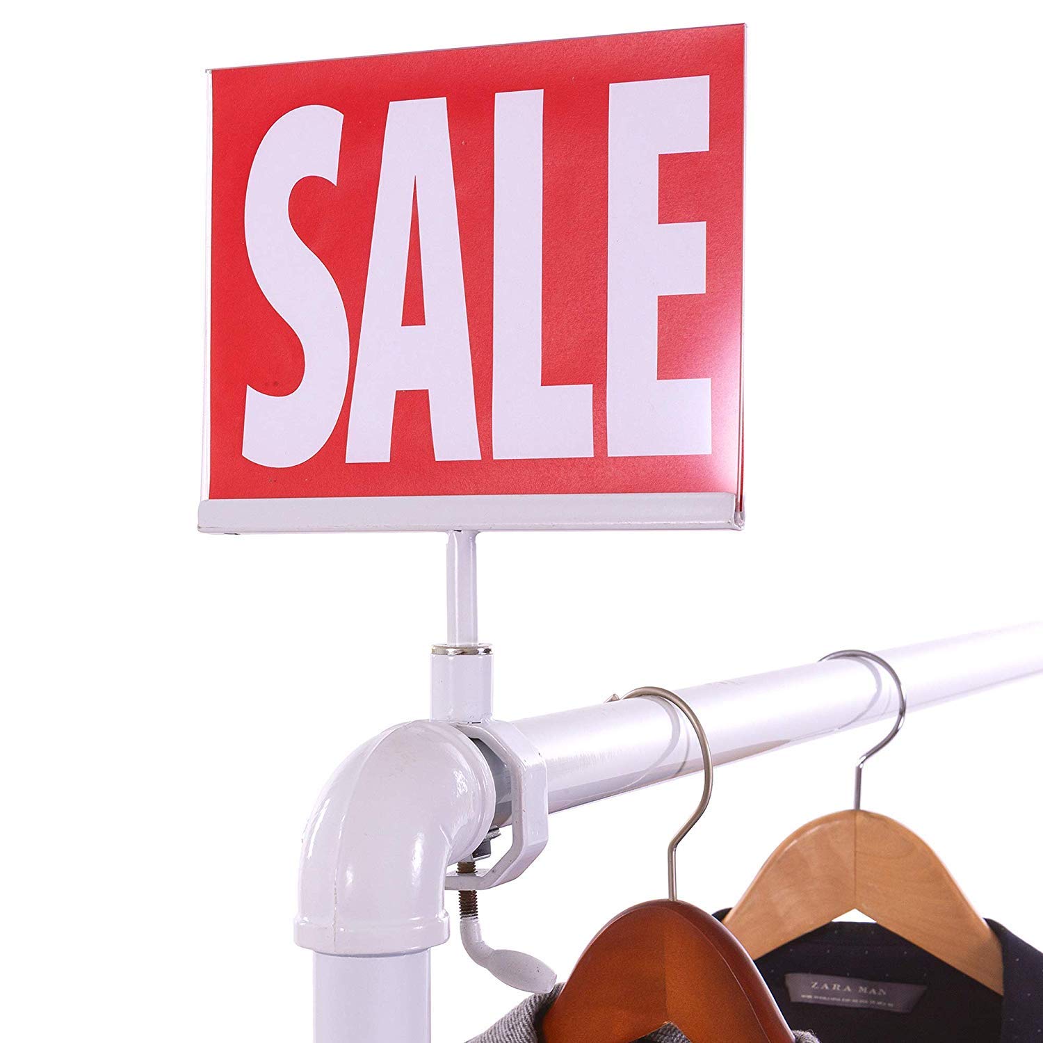 STORE FIXTURES DIRECT White Universal Clamp On 5.5