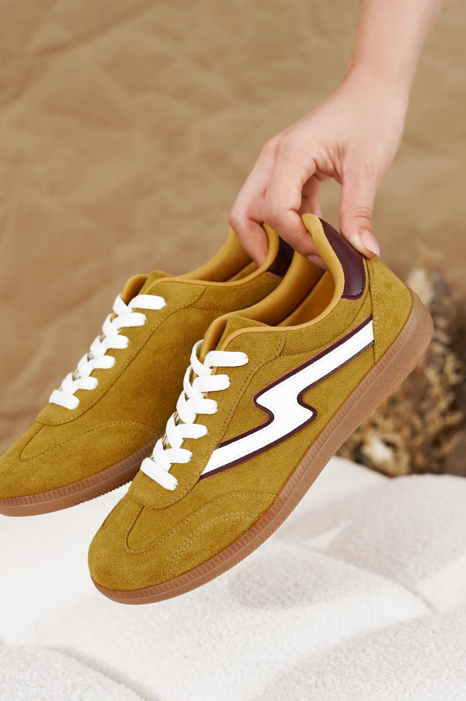 Project Cloud Sneakers for Women - Lace-Up Shoes for Women Trendy Women Sneakers with Memory Foam Insole Women's Fashion Sneakers Non-Slip Womens Shoes (Irita)