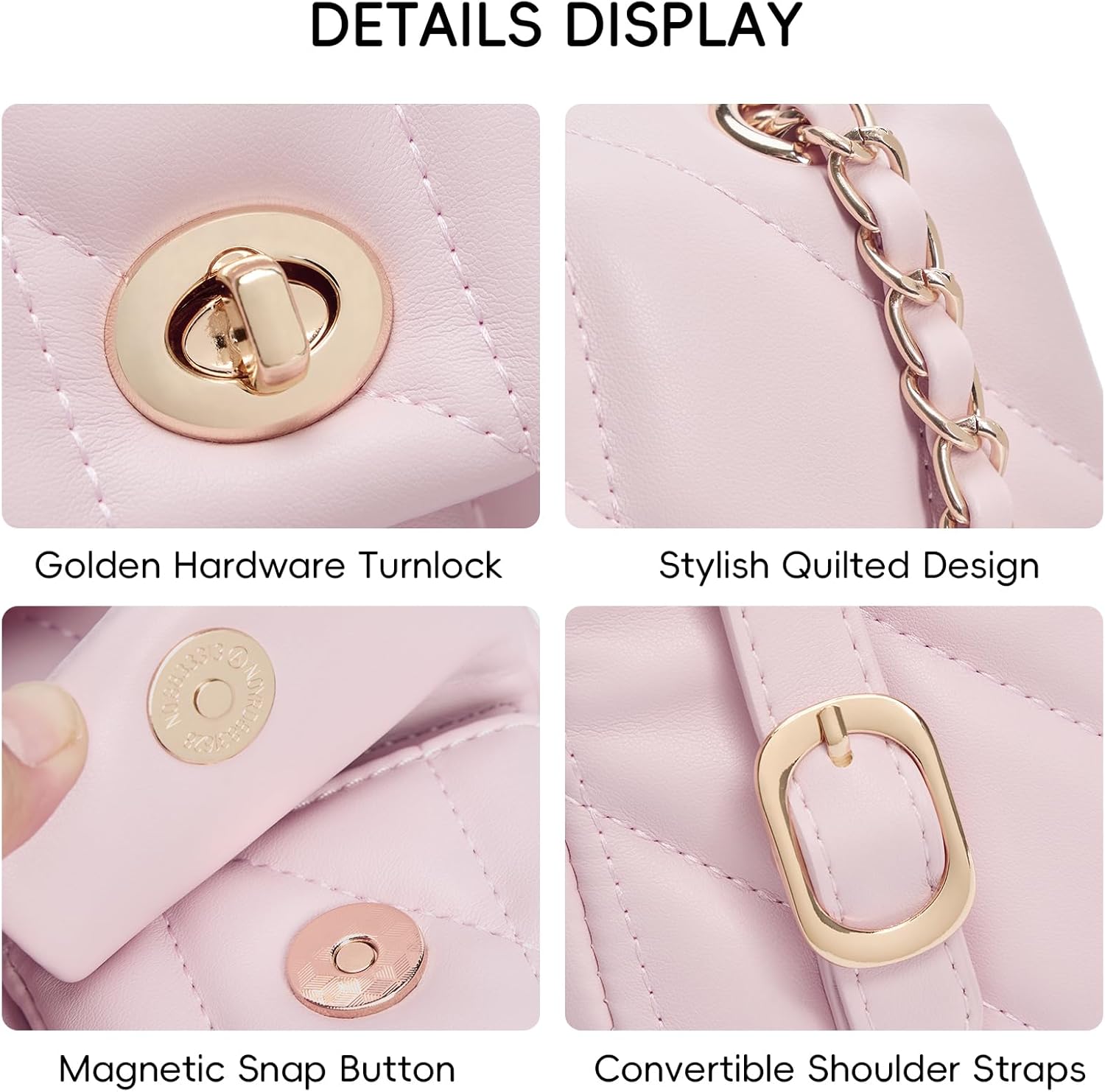 CLUCI Crossbody Bag for Women PU Leather Shoulder Bag, Convertible Small Tabby Backpack Purse for Travel - Image 5