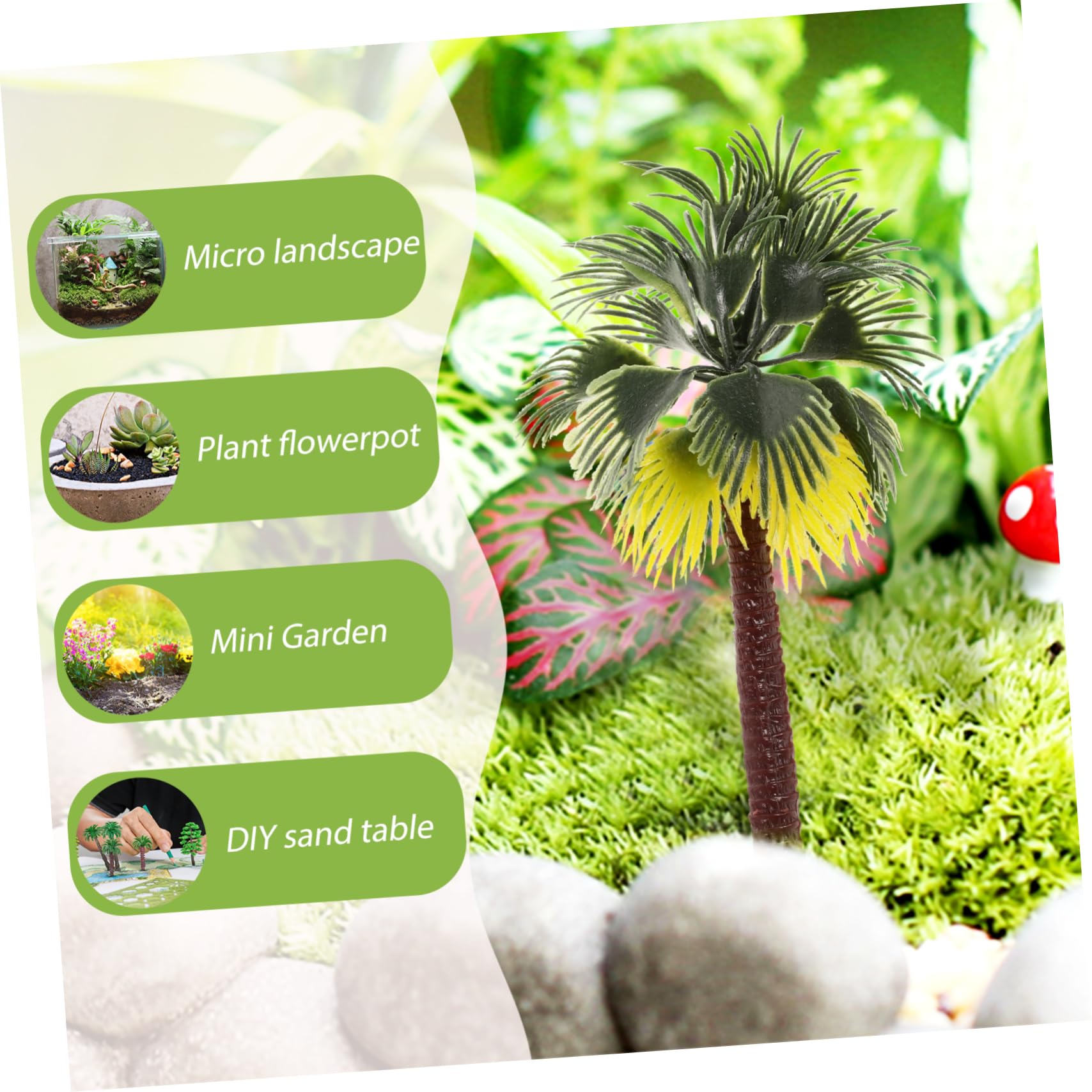 Toddmomy Mini-Landschaftsbaum Aus Kunststoff – 12 Cm, Grün – Für Modellbau, Dioramen & Sandtische