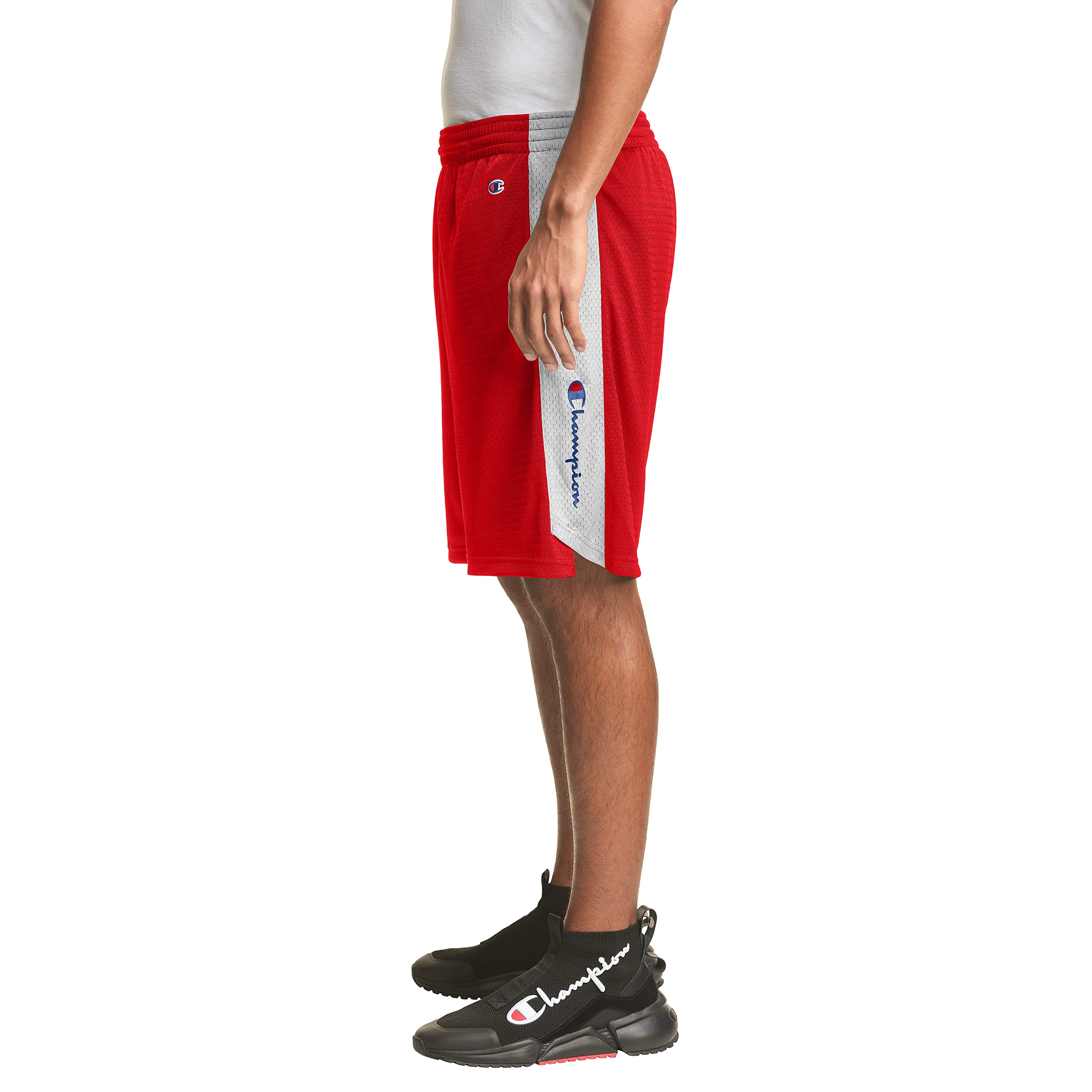 Champion Mesh Basketball Short, Rouge Écarlate, S Homme