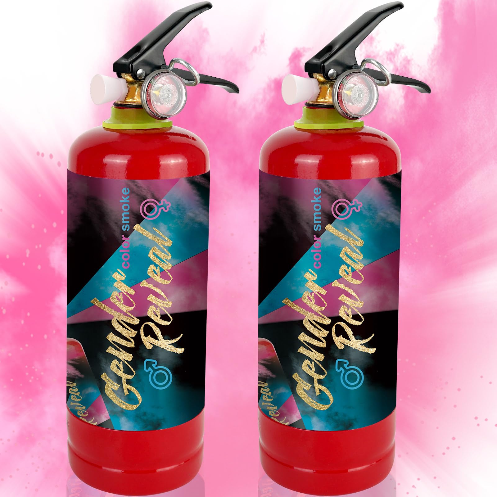 Buy Gender Reveal Fire Extinguisher Smoke Bombs, Pink Biodegradable Powder Color Blasters
