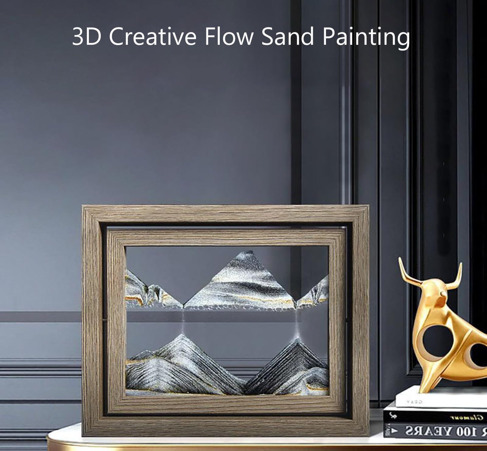 TaLcuS Peinture de Sable Qui Coule, Sable mouvant Peinture Sable Tableau Sable Qui coule 3D pour Kits de Sable pour Enfants Adolescents Adultes Cadeaux (Color : A, Size : 19 * 17cm
