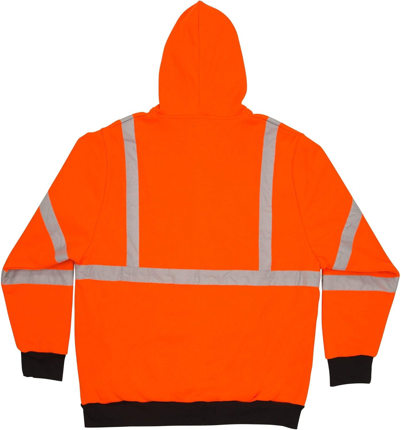 North 15 Men’s High Visibility Safety Hooded Sweatshirt, Bonded, Sherpa Lined