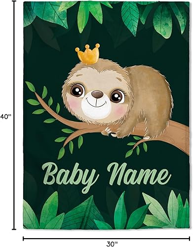 Miniatura 84 de FLOCHIL Personalized Baby Blankets, Custom Baby Blanket - Baby Blanket with Name for Boys, Best Gift for Newborn Elephants Flush Fleece (30x40)