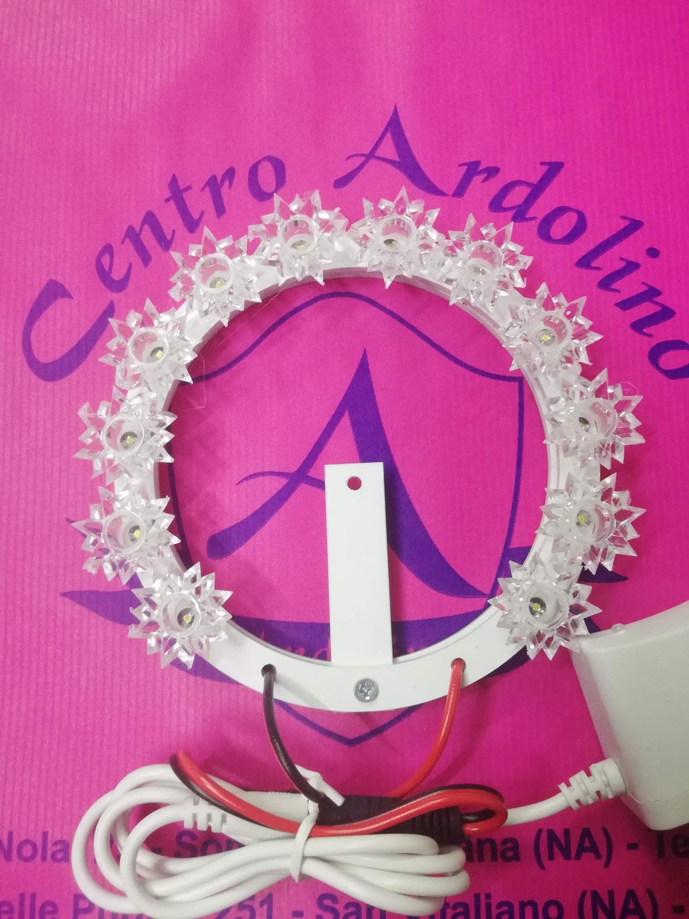 Centro Ardolino Stellario Corona Luminosa a LED cm.12 per Statue Madonne Santi Shop
