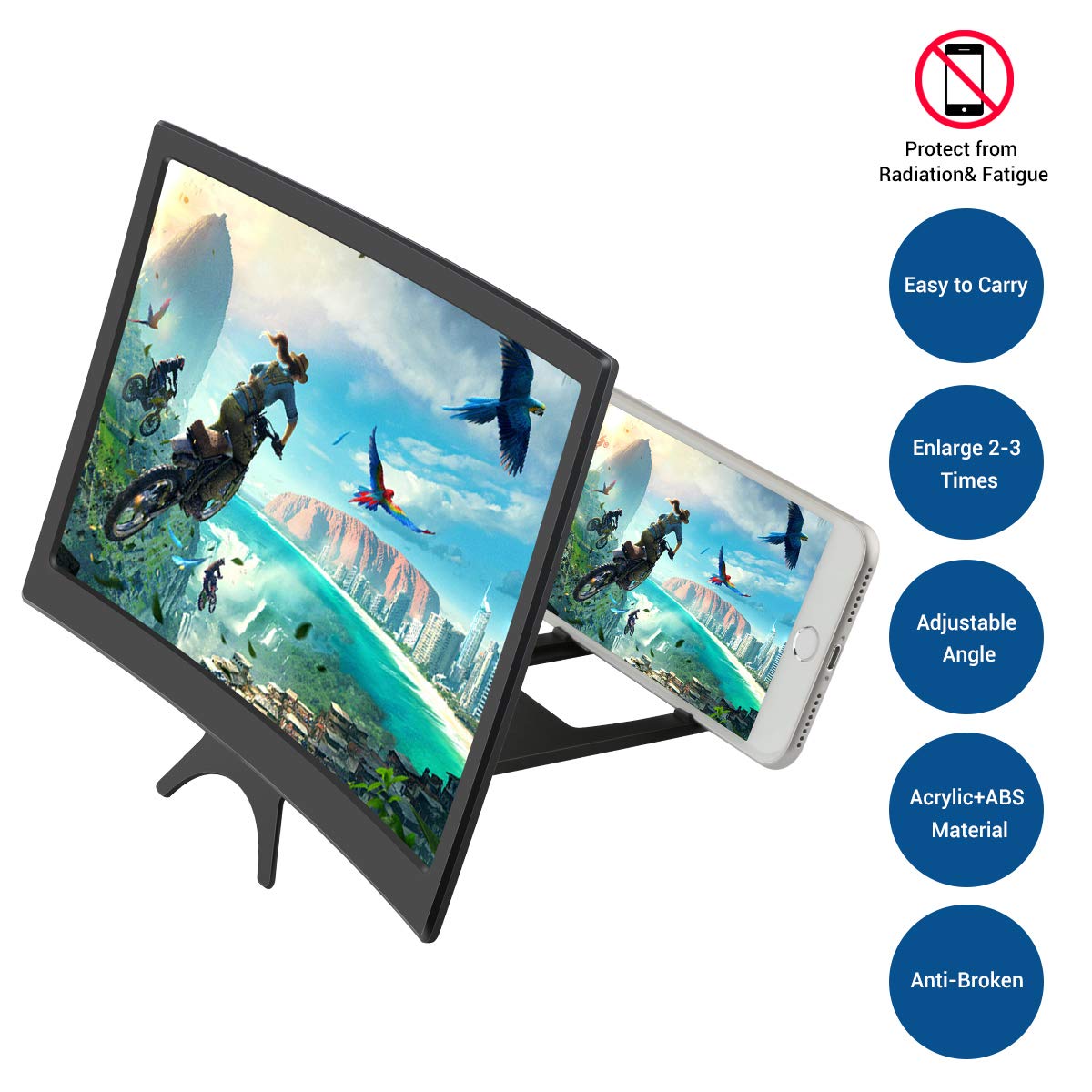 14 Inch Mobile Phone Screen Magnifier 3d Hd Amplifier Folding