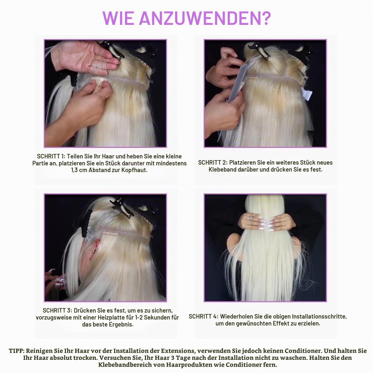 ABH AMAZINGBEAUTY HAIR Blond Tape Haarverlängerung 55cm Balayage | Remy Tape Extensions Echthaar, Skin Weft, #B8-18-60 Ombre Braun 50g 20 Stück, Unsichtbar, Wiederverwendbar, Haarverlängerung