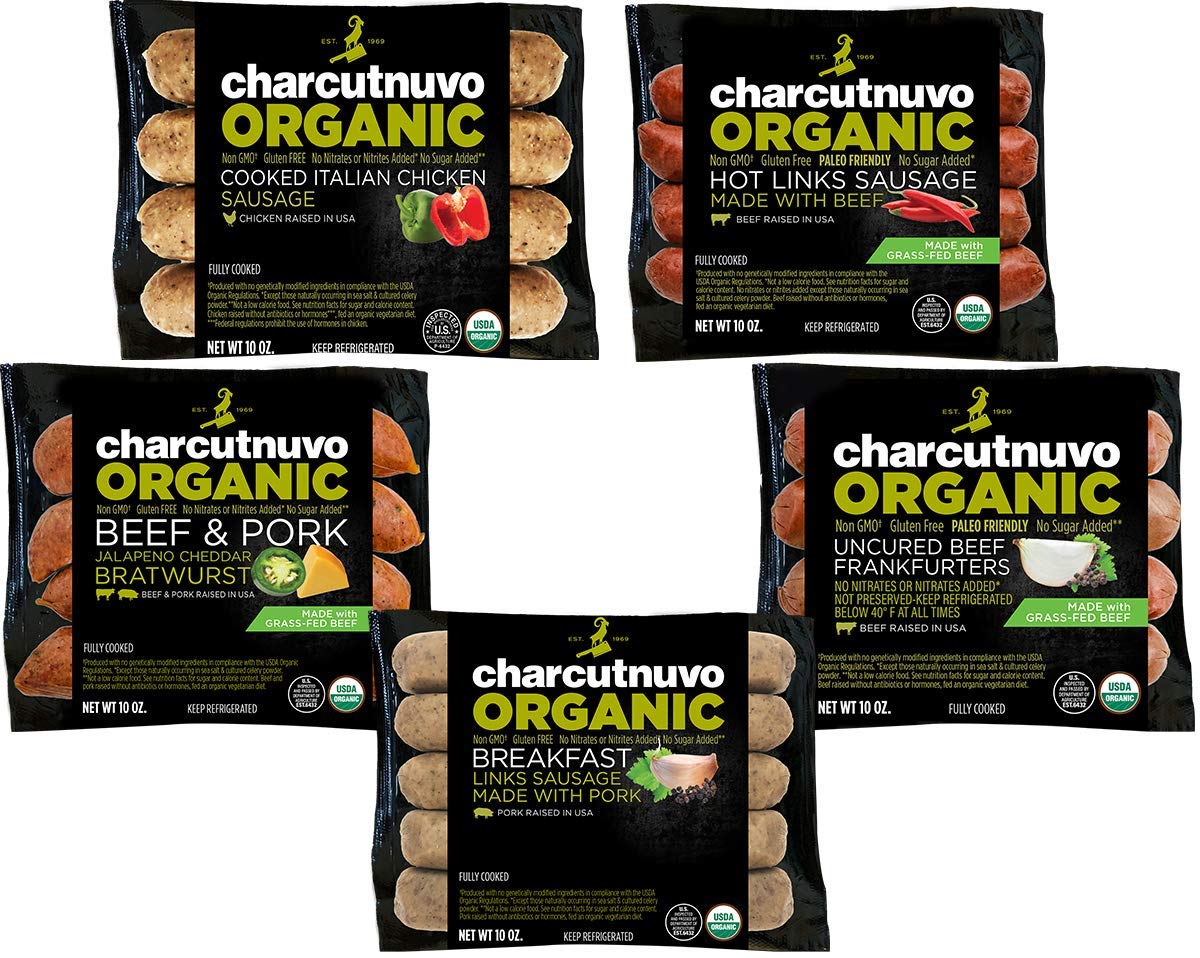 CharcutNuvo Paquete de variedad de salchichas orgánicas CharcutNuvo Paquete de variedad de salchichas orgánicas