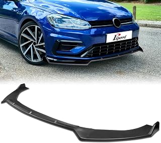 Front Bumper Lip Chin Spoiler fit for VW Golf Hatchback Comfortline/Highline/R Base/S 2015-2019,for VW GTI Hatchback Autobahn/Base/S/SE 2015-2019 3-Piece Front Lip Matt Black