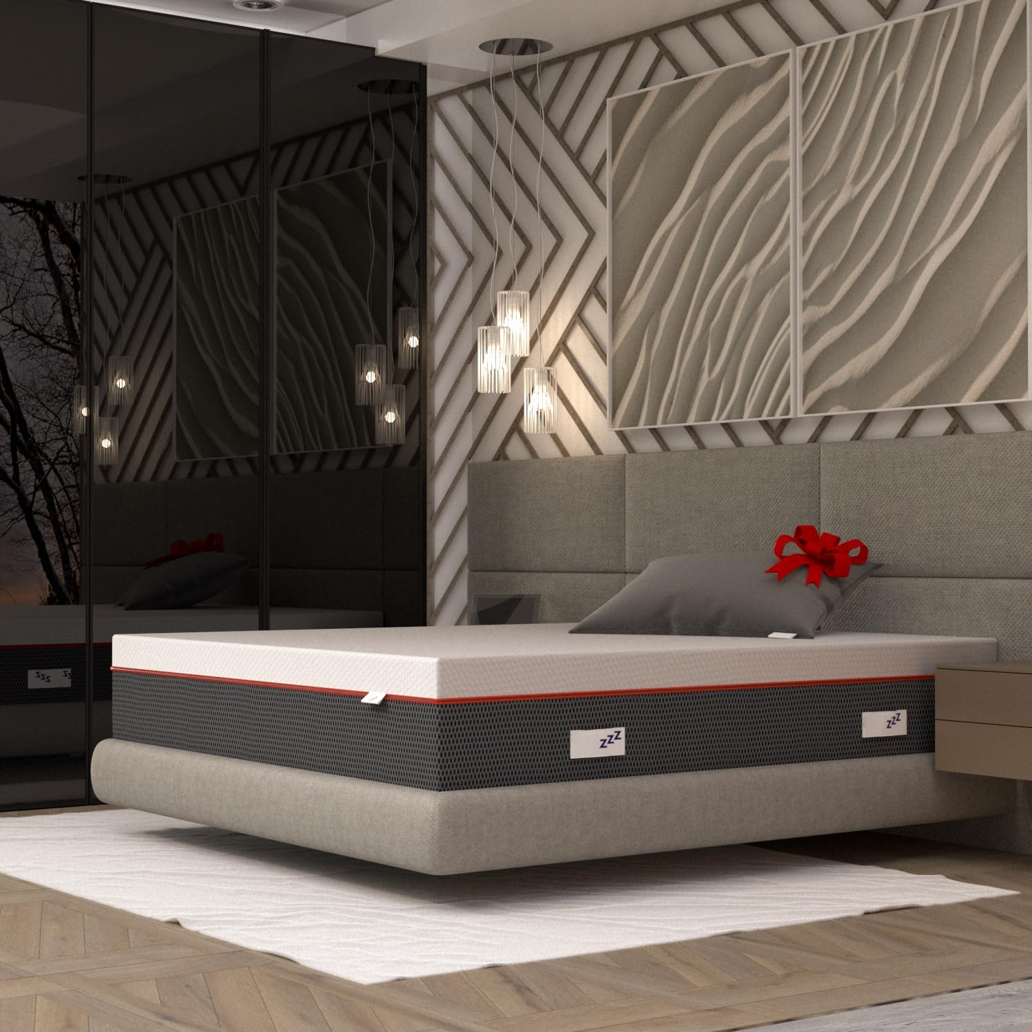 Materasso Matrimoniale Memory Foam OlimpoFLEX Maragià 170x190 Cm – Altezza 30 Cm, 7 Zone Ortopediche, 3 Strati, Fodera Sfoderabile + 2 Cuscini Omaggio – Made In Italy