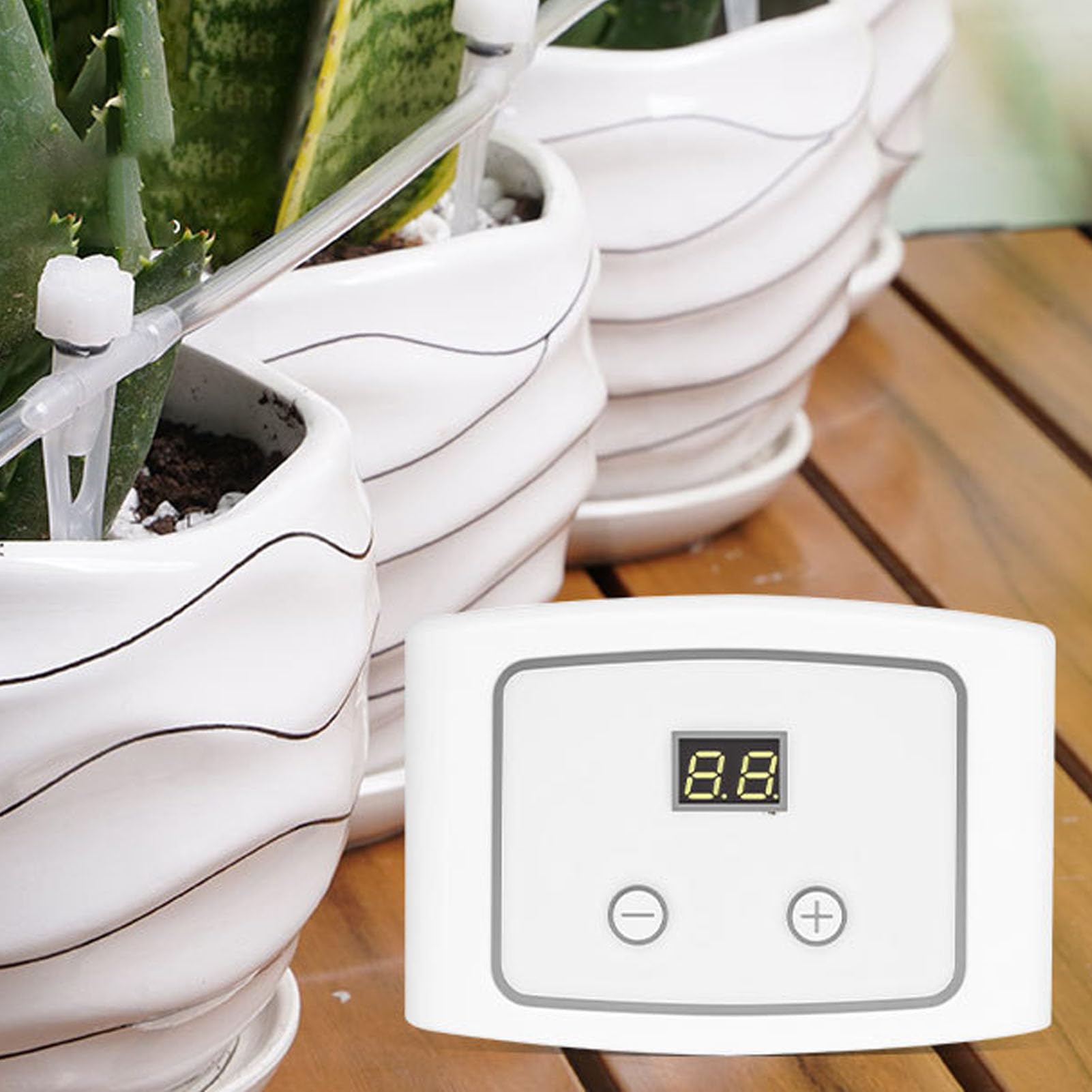 Cryfokt di Irrigazione Automatico per Interni con Sensore di umidità, Irrigatore Automatico per Piante da 850 Ml/min per Serra da Giardino per Piante in Vaso