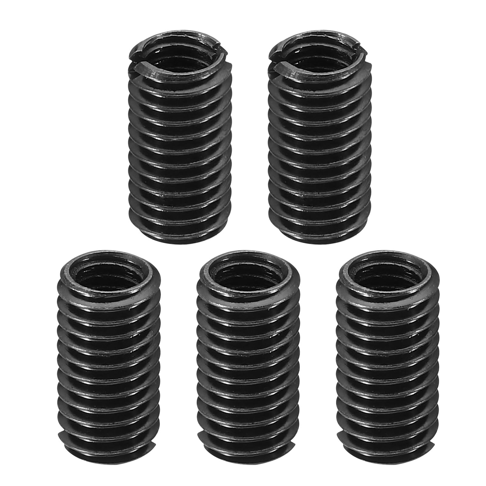 PATIKIL Grade 8.8 Carbon Steel Threaded Repair Insert Nut, 5pcs M6x1 Female to M8x1.25 Male High Strength Screw Sleeve Inserts Reducing Adapter Reducer 15mm