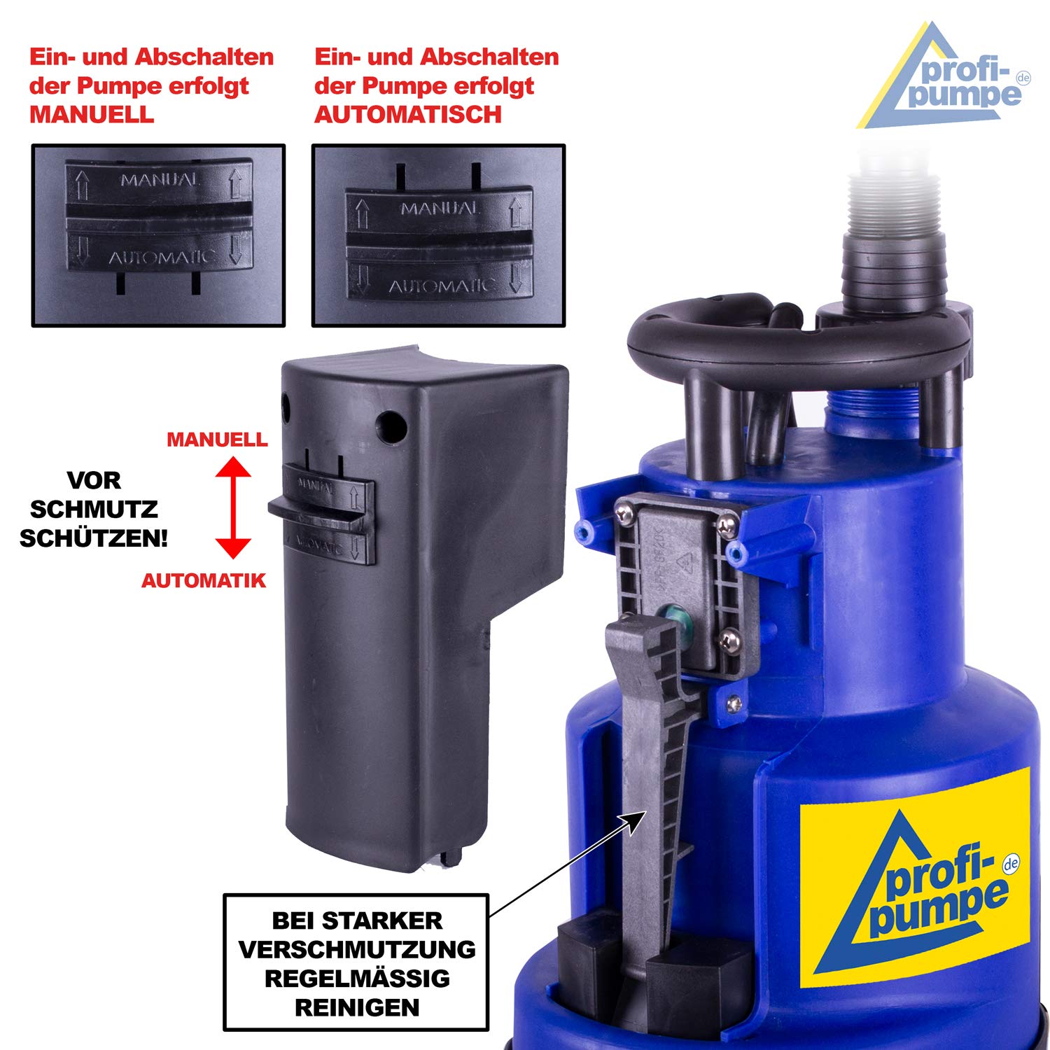 BOMBA SUMERGIBLE AGUAS LIMPIAS - ELECTROBOMBA SUMERGIBLE CON aspiración plana, INTERRUPTOR DE FLOTADOR INTEGRADO bomba para jardín bomba para aguas limpias