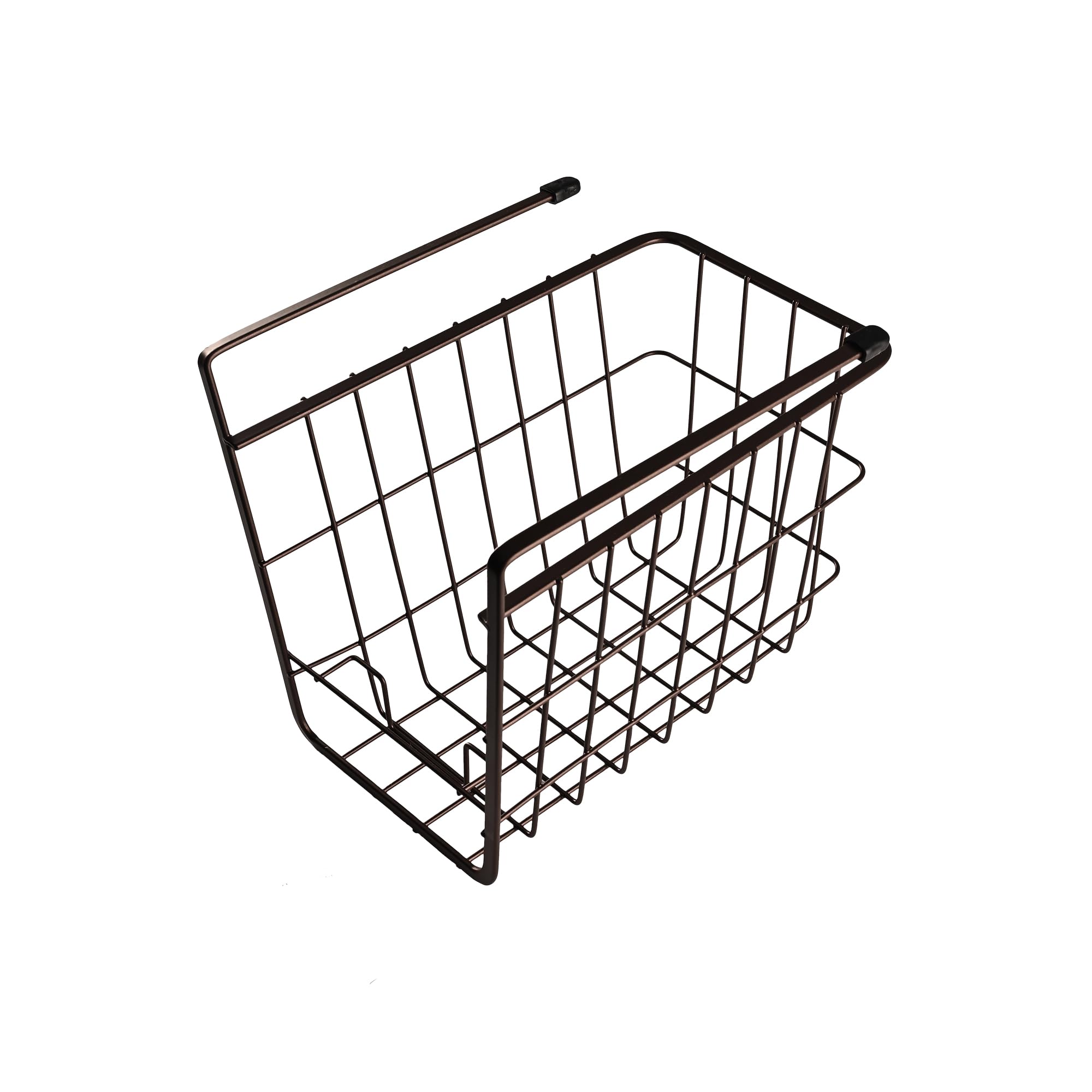 Kuber Industries Metalowy 2-poziomowy stojak do przechowywania pod szafką, nietłukący, trwały, oszczędzający miejsce, wygodny organizer z drutu do szuflady kuchennej, kosz pod półkę, kawowy, biały