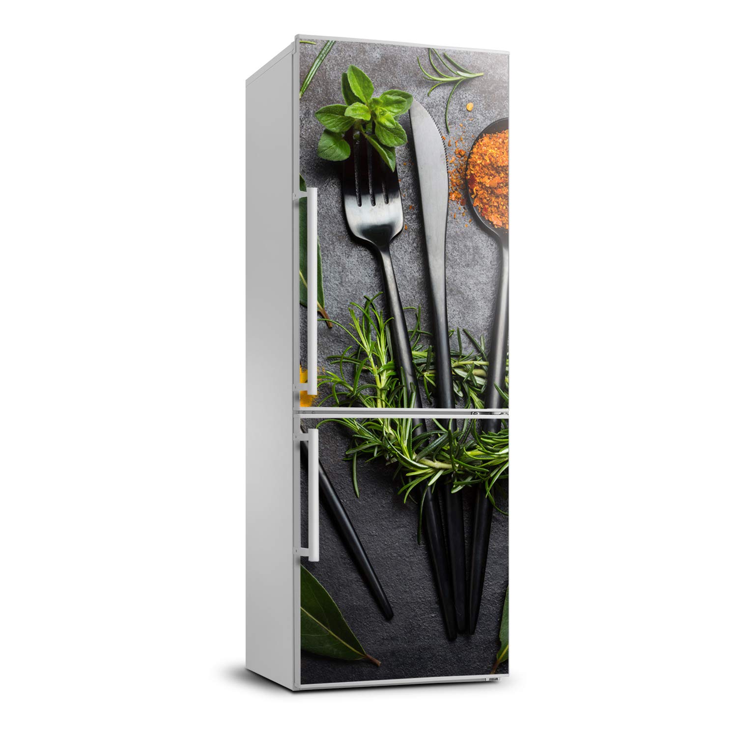 Etiqueta engomada del refrigerador Tulup 70x190cm renueva la cocina con motivos de condimentos