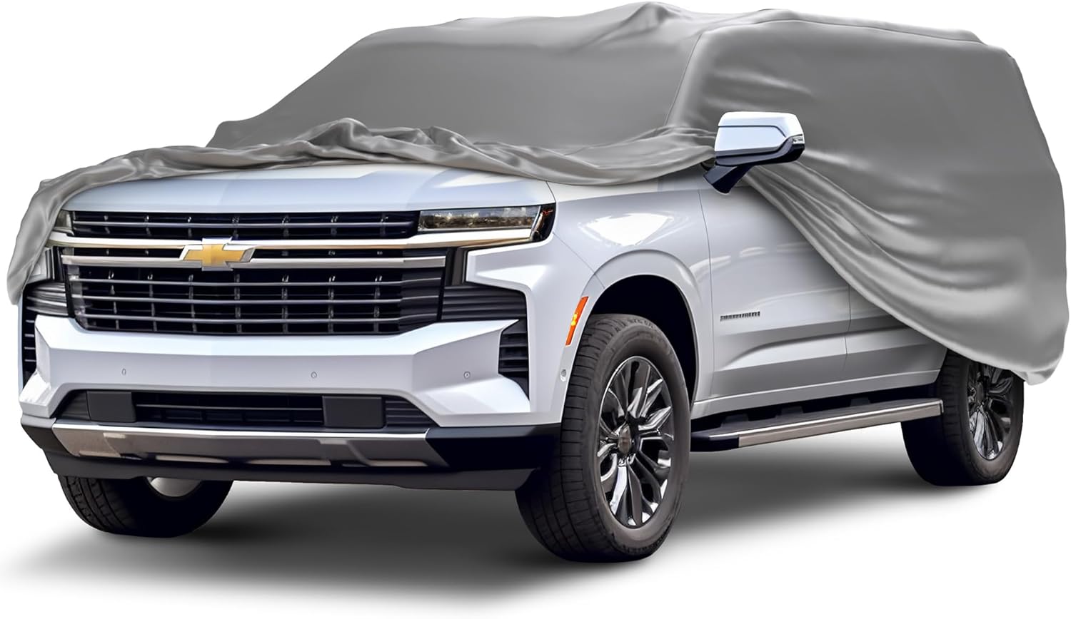 Car Covers Weatherproof Max SUV Cover & Warranty Compatible with Chevrolet 1973-2024 Suburban – Outdoor Cover Theft Cable Lock SUV Accessories Better Than Waterproof