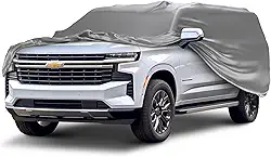Capa SUV à prova de intempéries CarCovers e garantia compatível com Chevrolet 1973-2024 Suburban - capa externa bloqueio de cabo de roubo acessórios SUV melhores do que à prova d'água