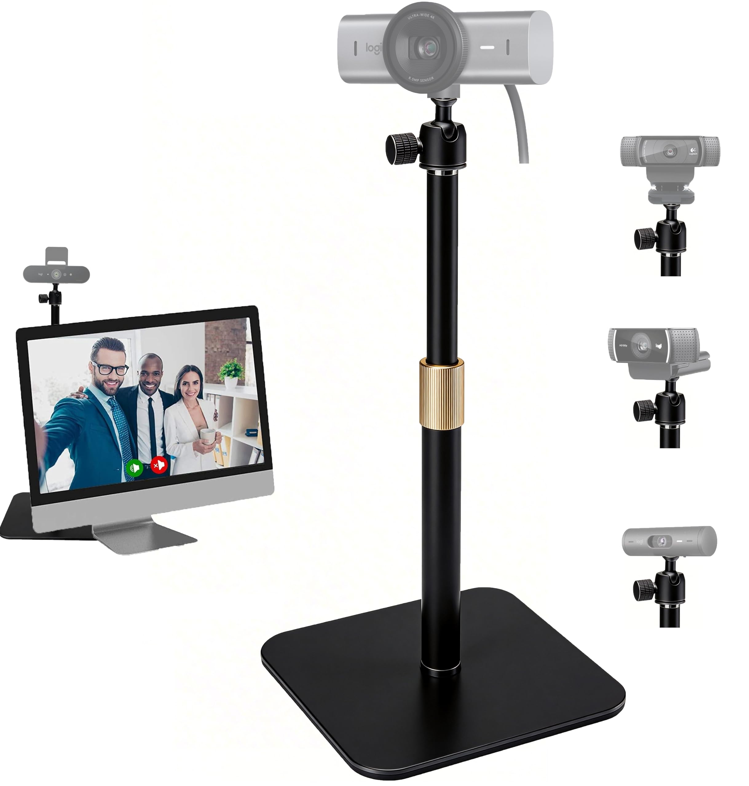 Supporto da tavolo per webcam Logitech MX Brio 4K, Brio 4K, Brio 500, C920s, C920