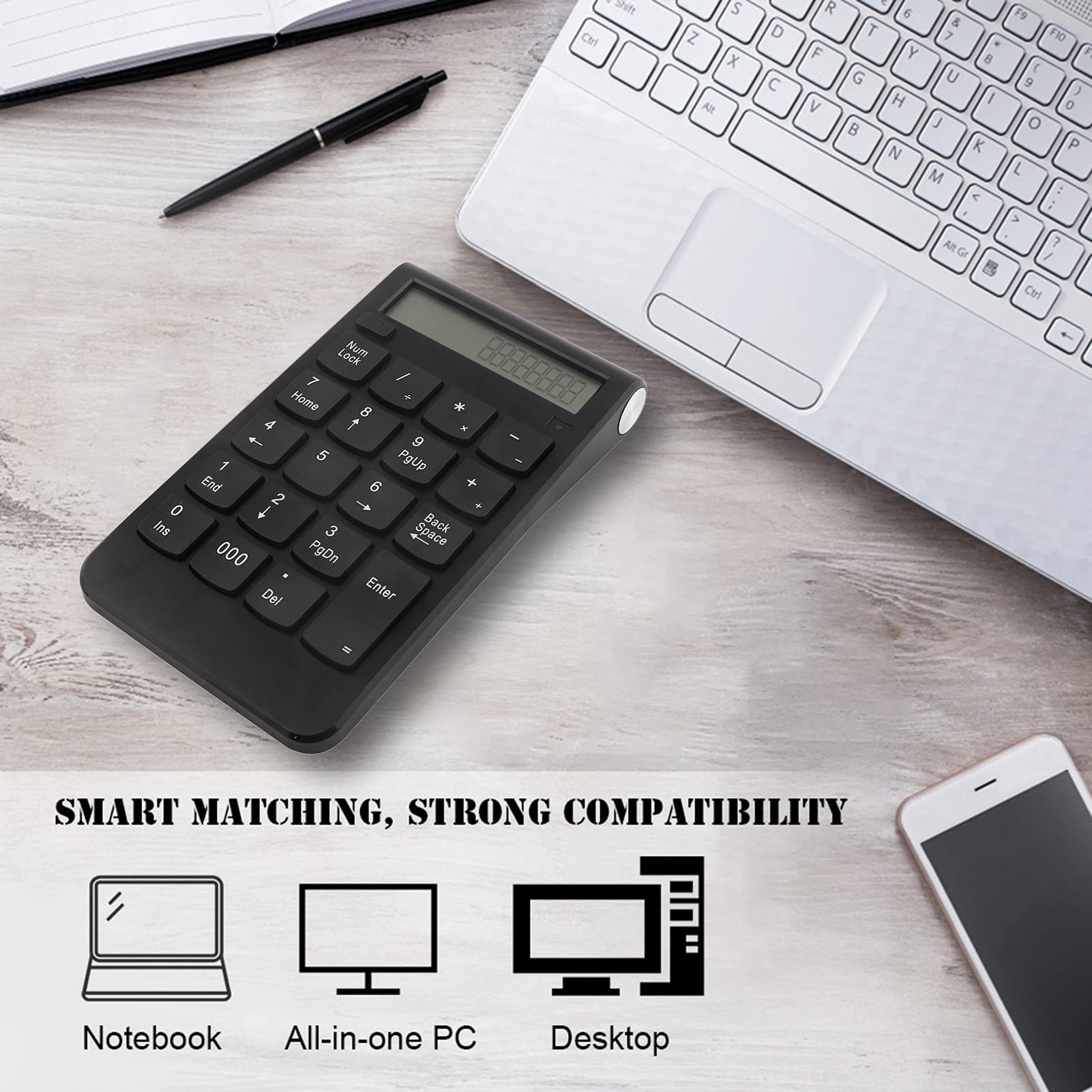2.4G Keypad 29 Keys Number Keyboard with LCD Display