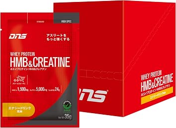 DNS Whey Protein HMB & Creatine HC Energy Drink Flavor 35g x 10 Bags Domestically Manufactured Instant Power HMB Creatine Drinkable with Water Muscle Training Individually Packaged Trial