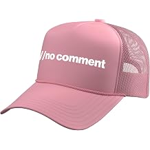 Programmer No Comment IT Coding Programming Coder Men Women Trucker Hat with Adjustable Mesh Back