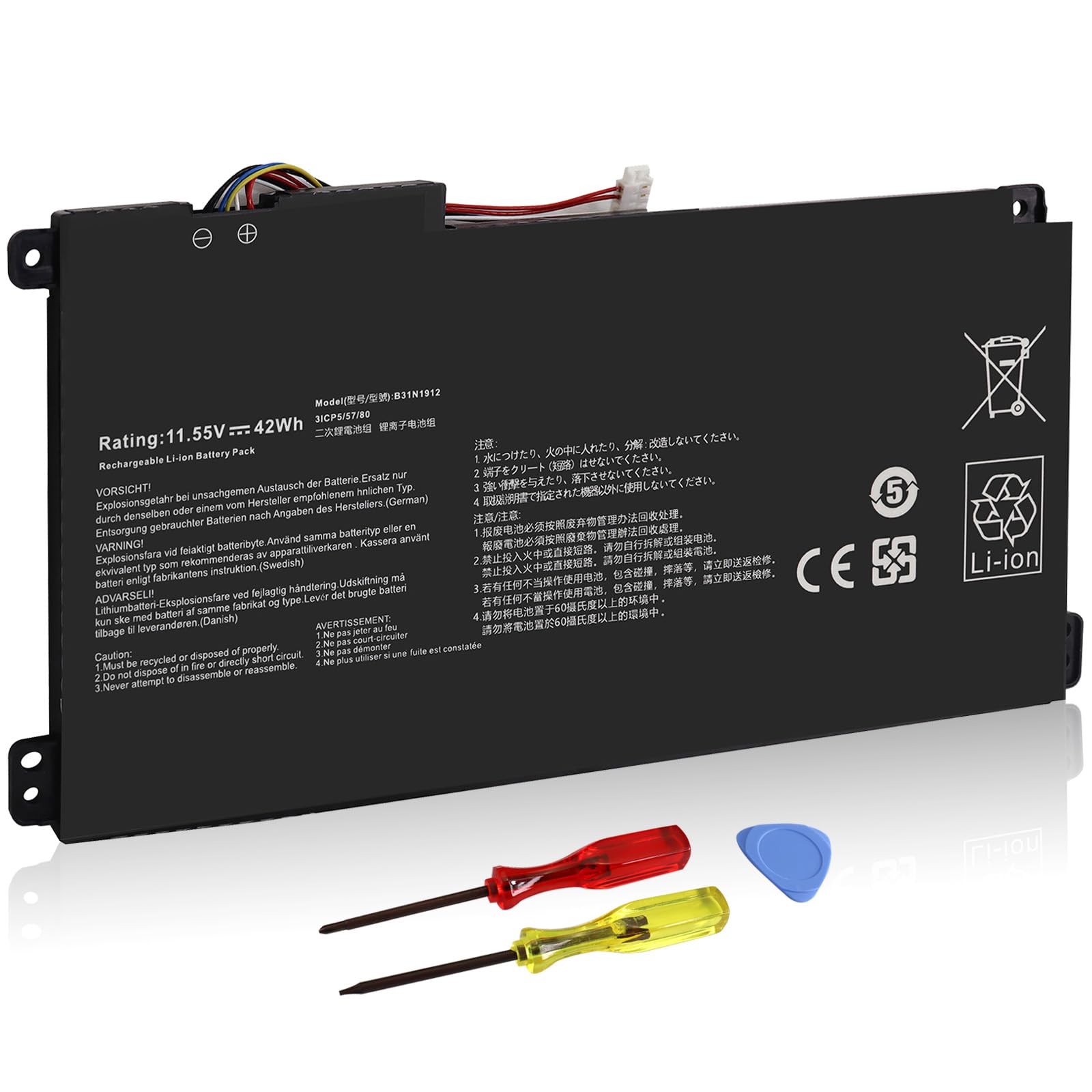 42Wh B31N1912 C31N1912 Replacment Laptop Battery for ASUS VivoBook 14 15.6