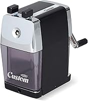 Vista 8 de CARL CC-2000 (RED) Sacapuntas resistente – Manivela manual totalmente metálica para aula, hogar y arte – Puntos afilados de precisión, resistente a
