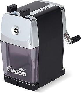 Pencil Sharpener, CC-2000, Black, 5-Point Selector. Manual, Quiet for Office and Home Desks, School Classroom, CUI19018