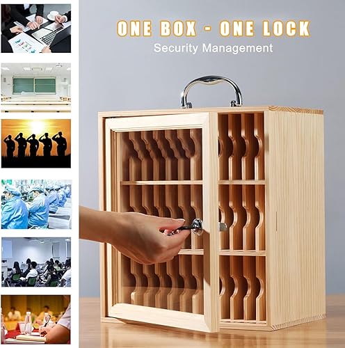 Miniatura 4 de Armario seguro para teléfono móvil montado en la pared, almacena y organiza 12, 24, 36, 48 o 60 teléfonos, aula, oficina o fábrica gabinete de