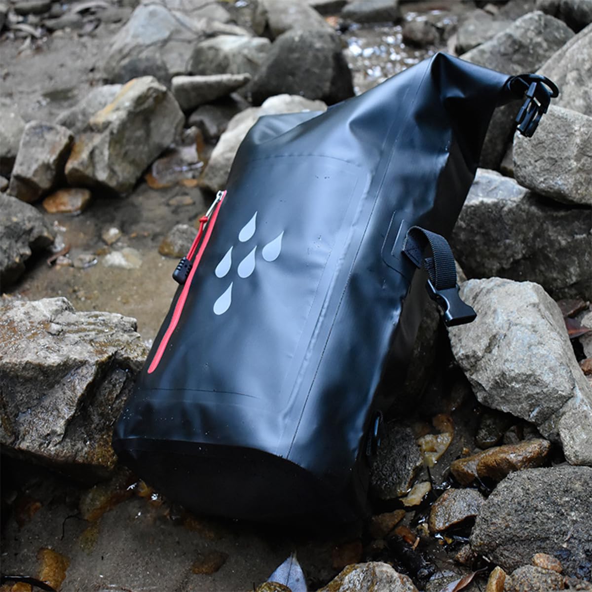 Sarini Sac à Dos étanche 25 l avec Fermeture à enroulement et étui de téléphone étanche IPX8 pour canoë, Kayak, Rafting, Ski, pêche, Camping