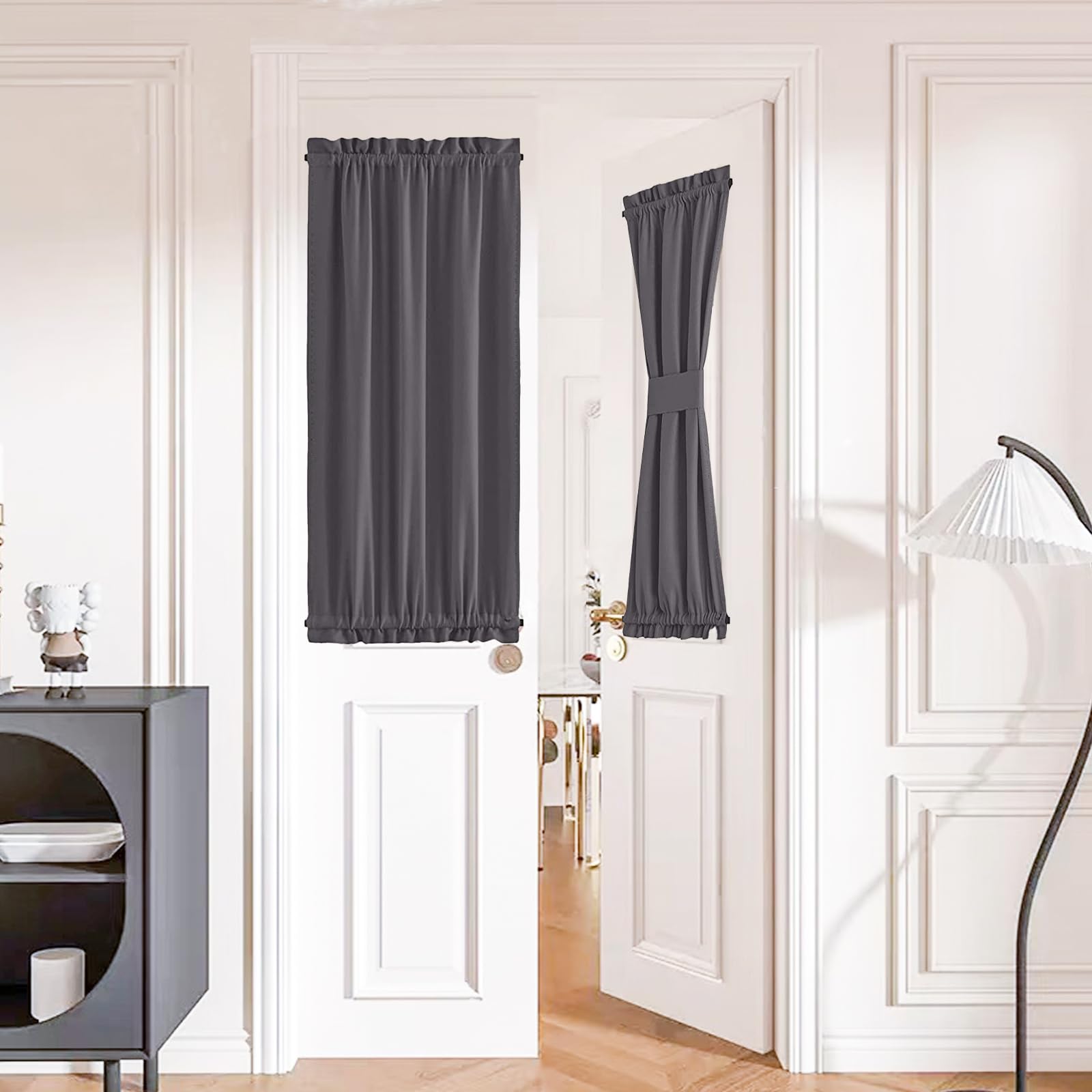 Caudblor French Door Window Curtains for Privacy, French Door Blackout