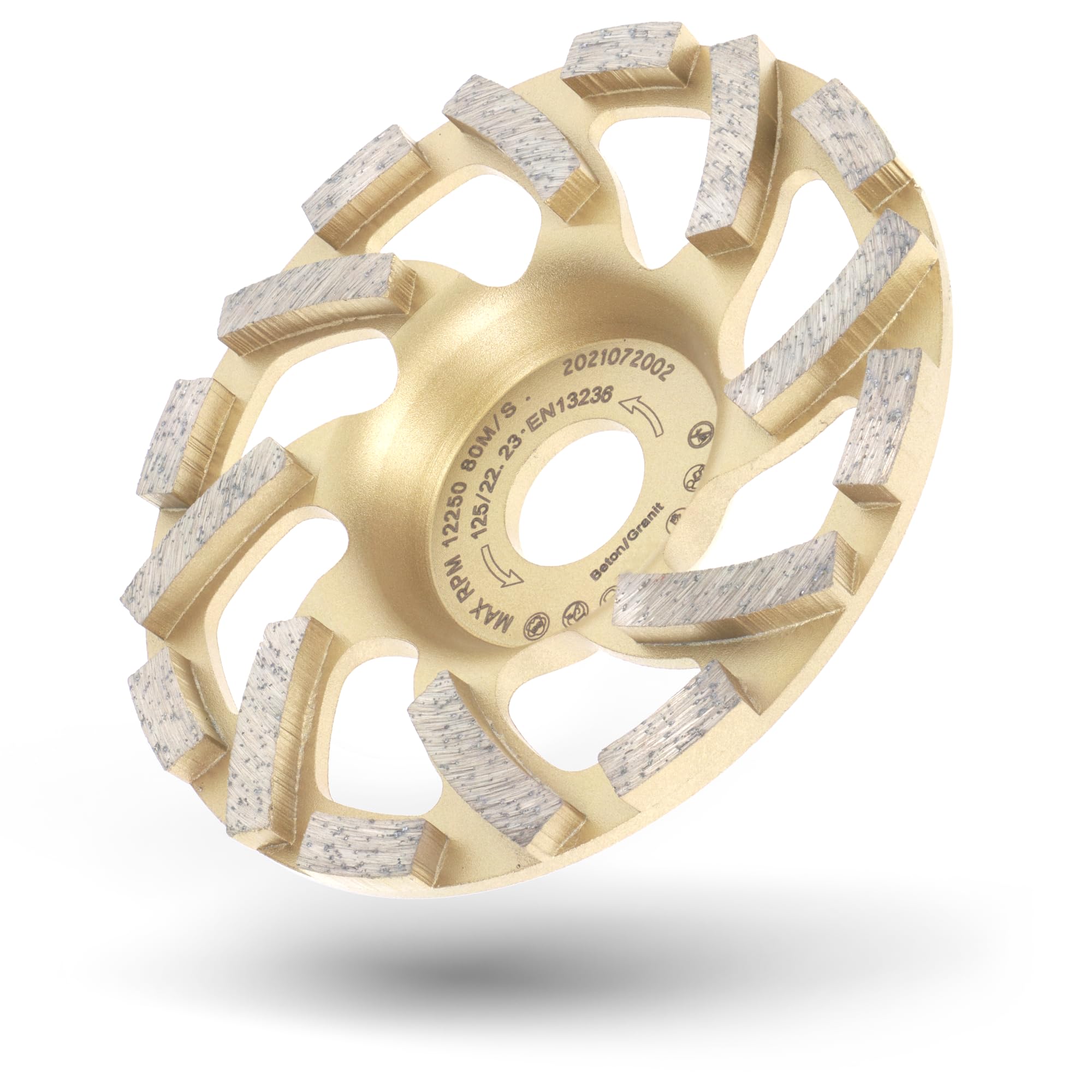 PRODIAMANT ST81 Turbo diamentowa tarcza szlifierska Ø 125 mm x 22,23 mm, do betonu i kamienia naturalnego, profesjonalna jakość, do szlifierek kątowych