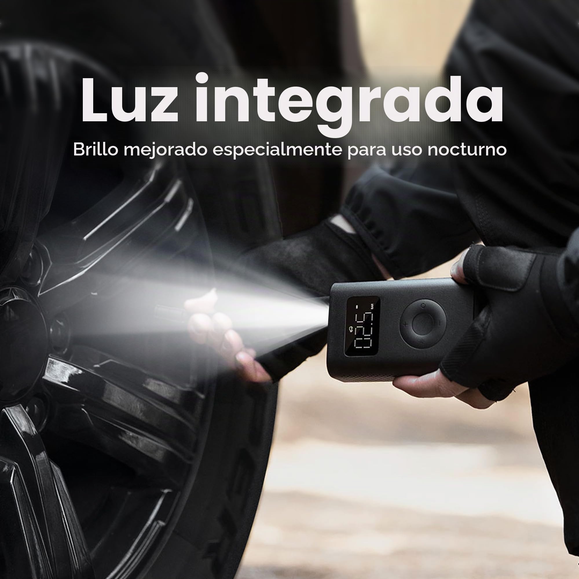 Xiaomi Compresor de aire eléctrico portátil, inflador de neumáticos de 150 PSI para coche, scooter, neumáticos de bicicleta y bolas, inalámbrico con detección de presión digital