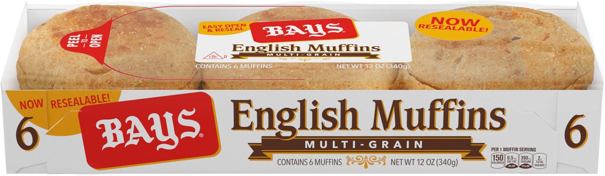 Moptrek ain English Muffins (12, 6 Ct Packages)