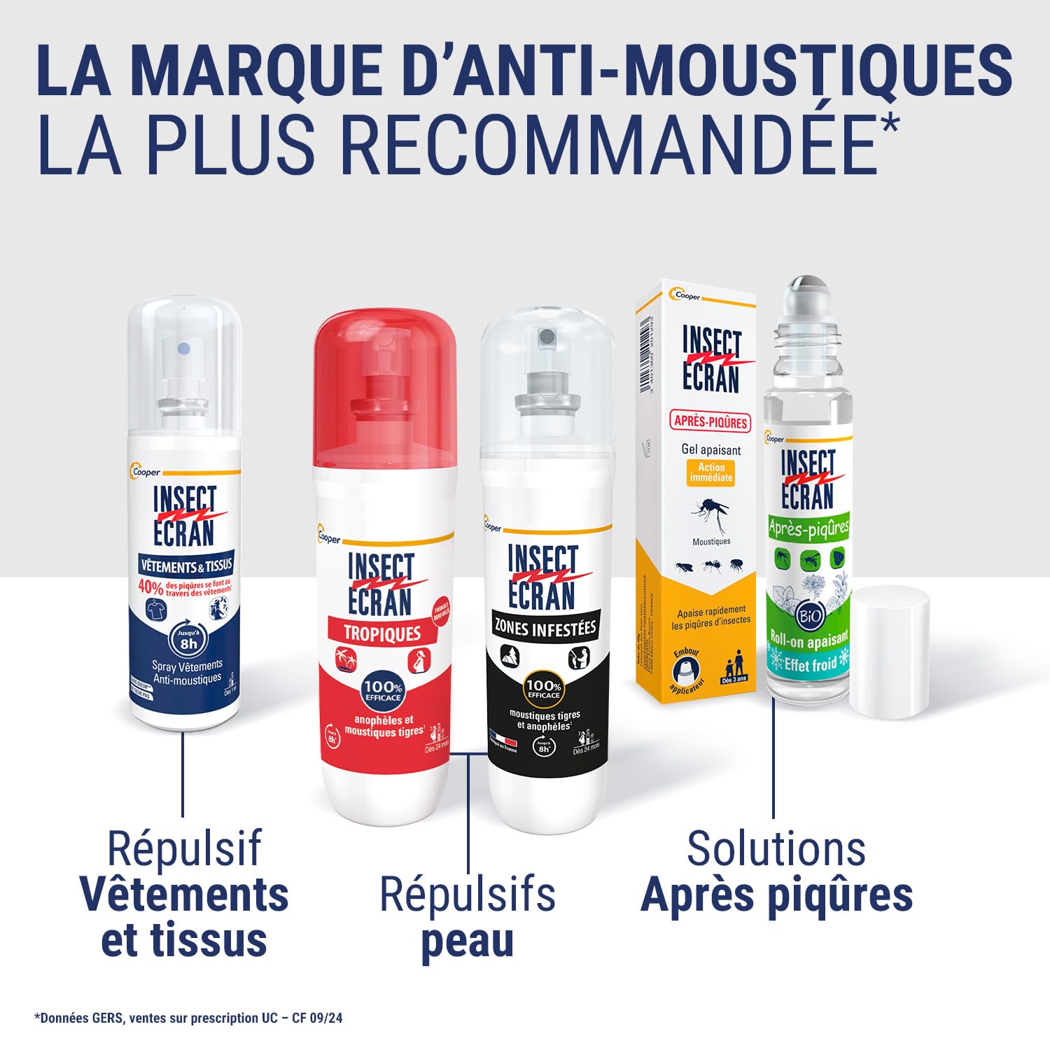 INSECT ECRAN - Anti-moustiques Zones Infestées - Efficacité 8h - Spray répulsif peau - Protection contre les piqûres de moustiques - 100 ml