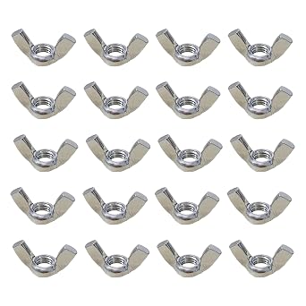 M8 Wing Nuts 304 Stainless Steel Butterfly WingNuts Replacement Fasteners, 20PCS