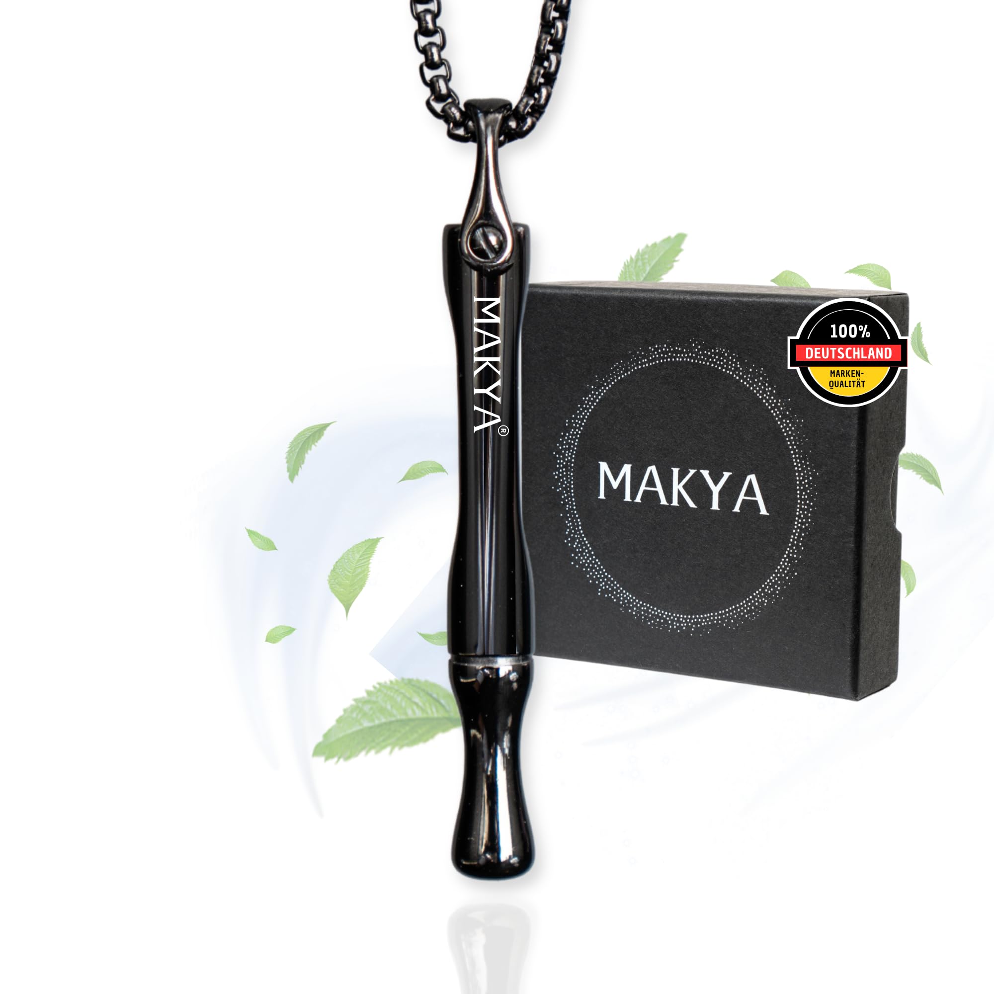 Makya Original V3 Schwarz Rauchentwöhnung Hilfsmittel I Nicht Kompatibel mit Makya Taste Geschmacksfilter I Atemstick & Atemkette zum Rauchen Aufhören I Nichtraucher mit Widerstand I Rauchstopp