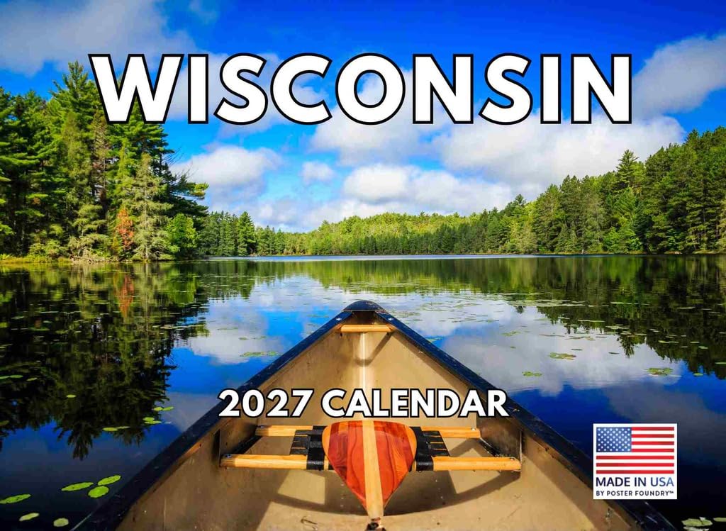 Wisconsin Calendar 2027 Monthly Wall Calender 12 Month — image 1