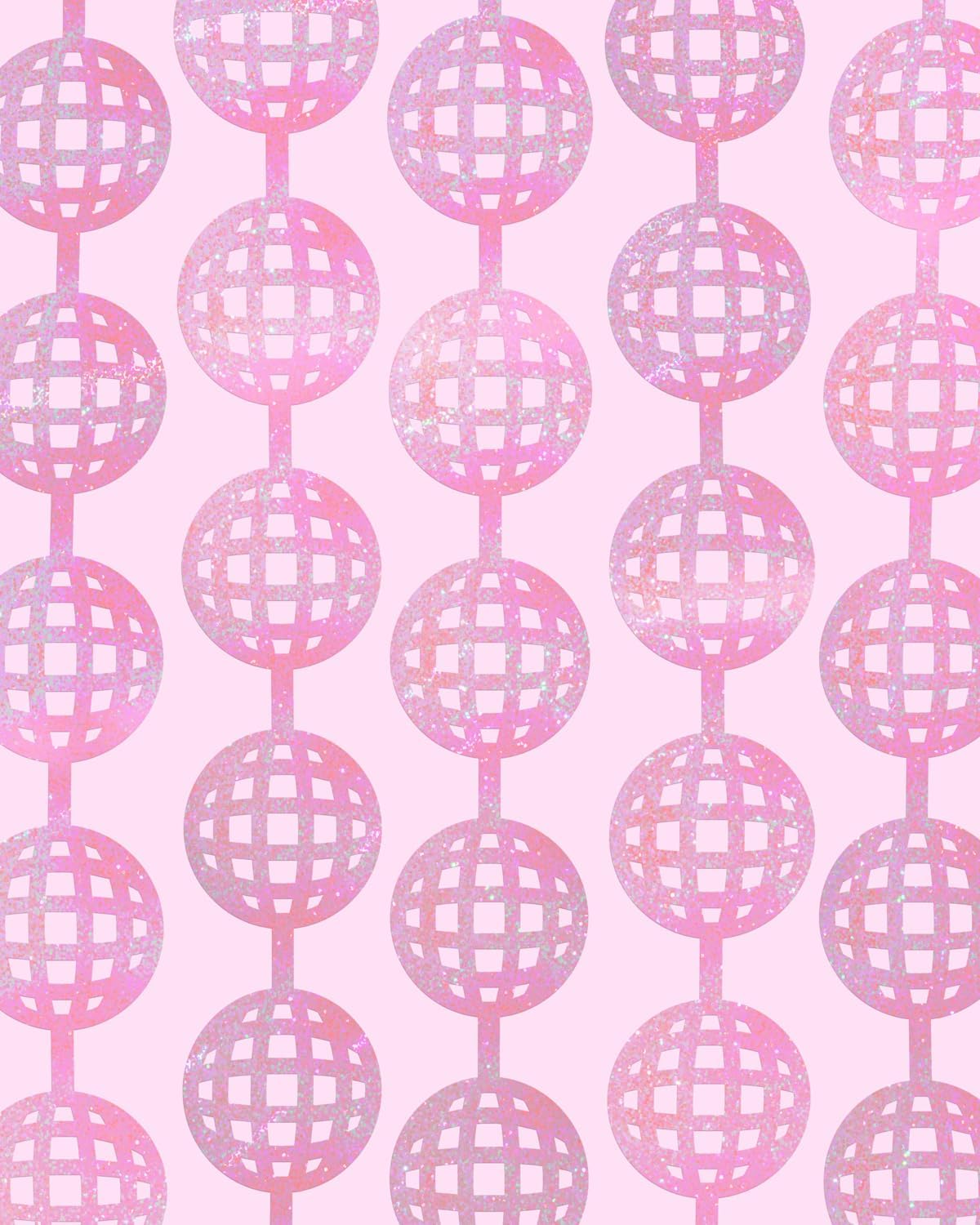 xo, Fetti Pink Disco Ball Foil Curtain - Set of 2 | Disco Cowgirl Bachelorette Party Decorations, Pink Pony Club Backdrop, 21st Birthday Photo Booth, Y2k - Image 6