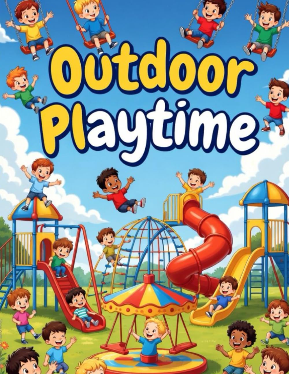 OUTDOOR PLAYTIME: Swings, Slides & Endless Fun: A Coloring Journey