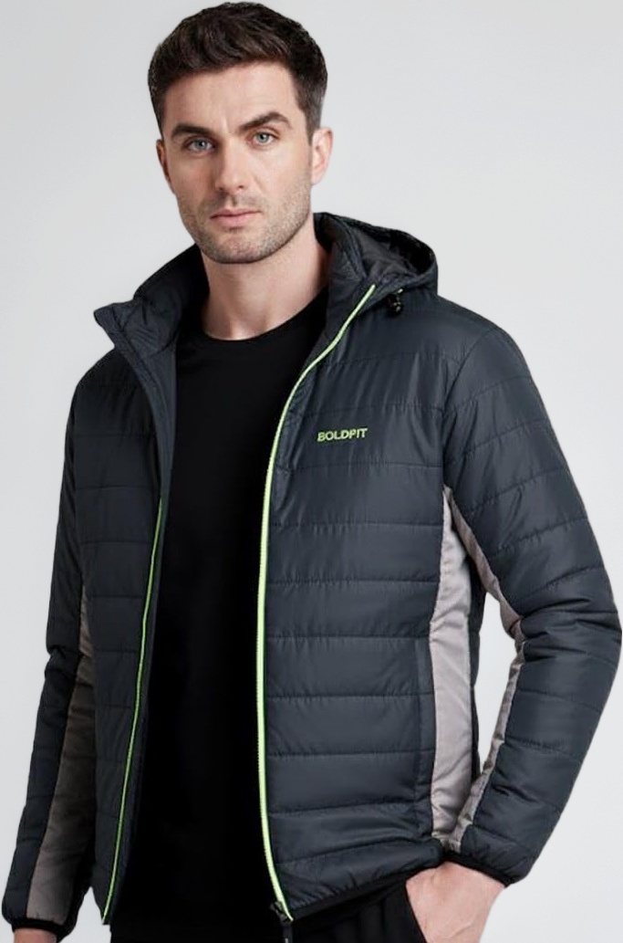 Boldfit Jacket for Men Quilted Hooded Winter Jackets for Men & Boys Full Sleeve Mens Jacket Monsoon Jackets for Men All Weather Jacket for Men Wear Bo...