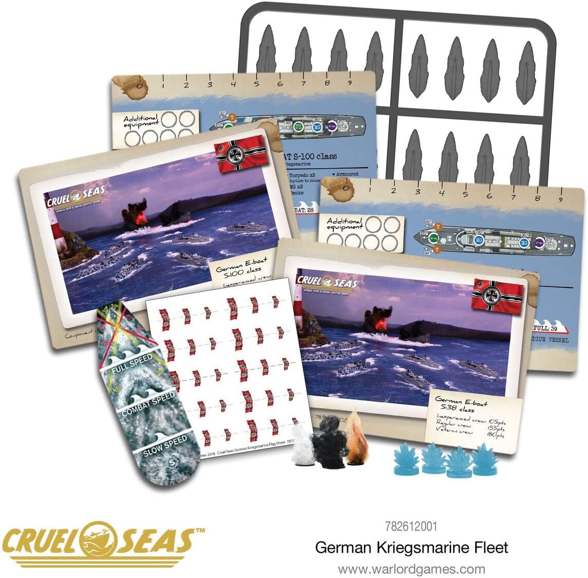 Cruel Seas German Kriegsmarine Fleet 1:300 WWII Naval Military Wargaming Plastic Model Kit