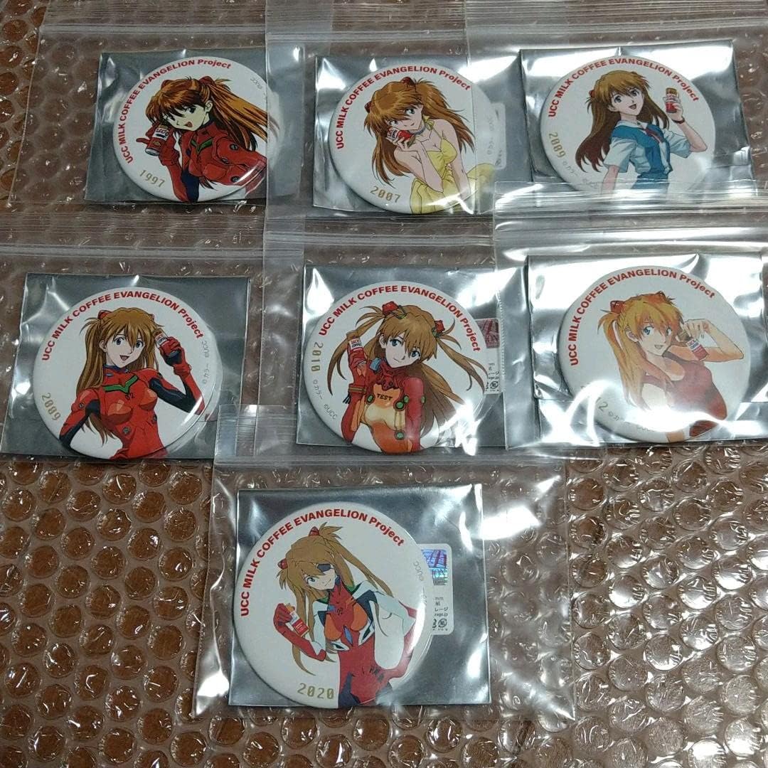 エヴァ エヴァンゲリオン ucc 缶バッジ アスカ 全7種コンプ 大博覧会