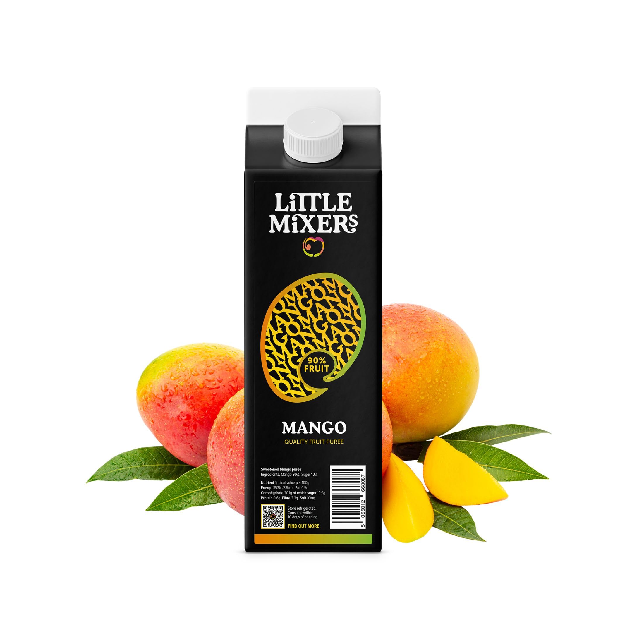 Little Mixers Quality Mango Puree for Cocktails, Desserts & Smoothies (1 Kg) | Ready to Use Fresh Fruit Cocktail Ingredients - Rich, Natural & Pure Taste Cocktail Mixers