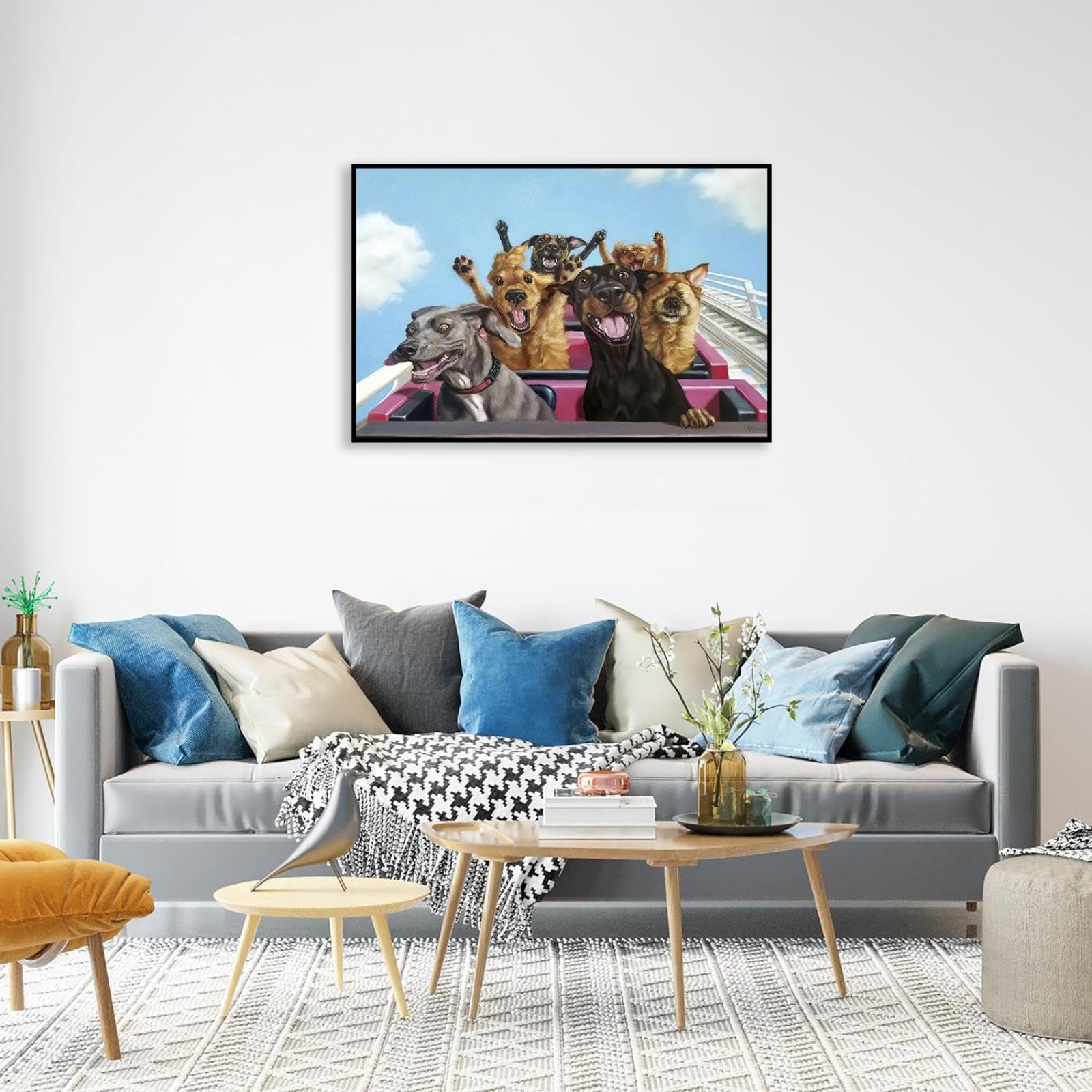 Amazon.com: Funny Dog Family Play Roller Coaster Wall Art Mural